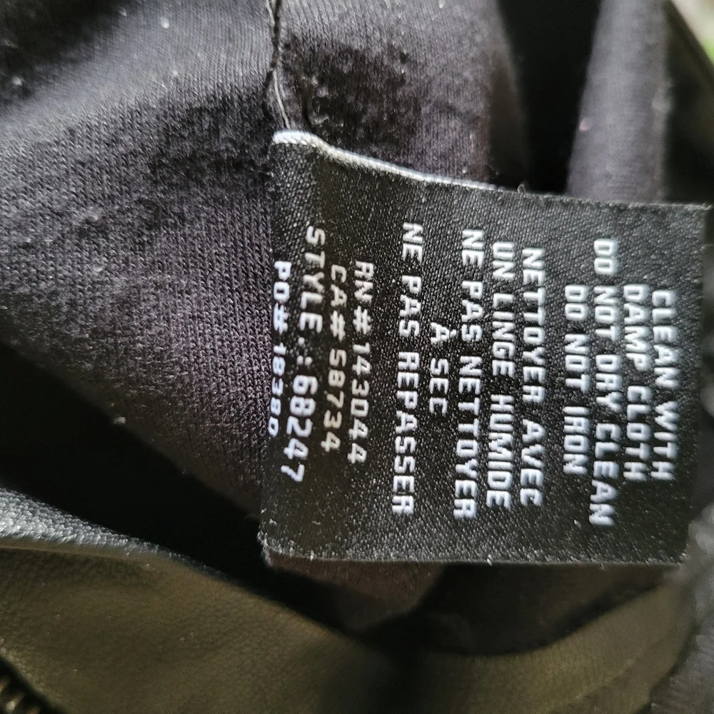 7 For All Mankind Faux Leather Black Moto Pants - Picture 10 of 10